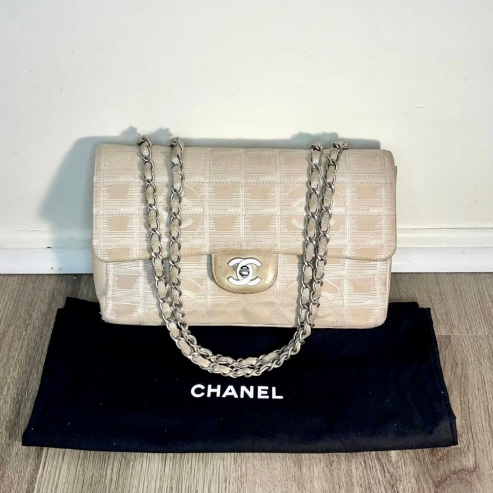 ❌ SOLD | Chanel Classic Flap Bag Authentic Travel Line - Beige